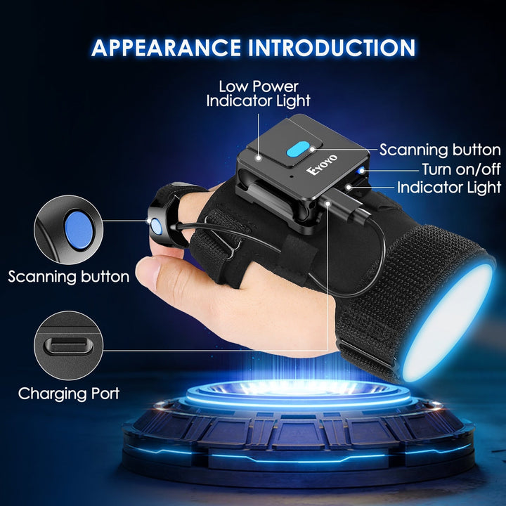 Skanto | Smart Scan Bluetooth Strekkodeskanner Hanske