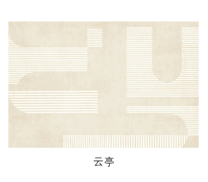 Norvo | Japansk Minimalistisk Myk Teppe, Antiskli, Høy Pile Teppe til Stue og Soverom