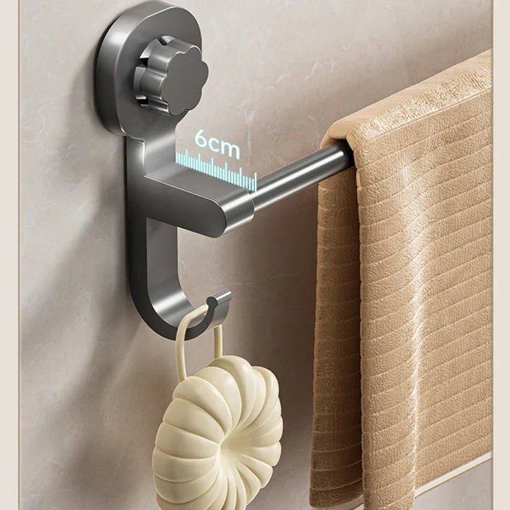 MagnaGrip Power Suction Cup Håndkleholder – Svart selvklebende håndkleholder uten boring Skanto