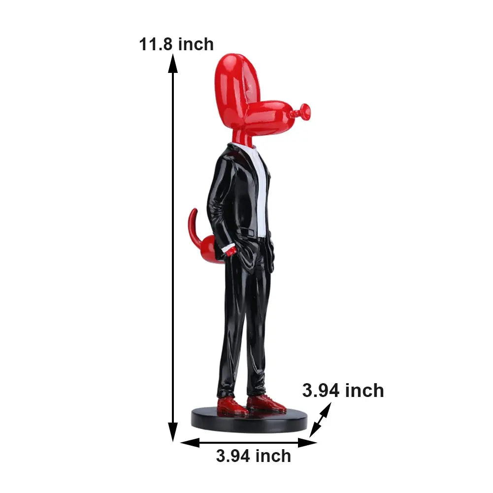 Skanto Ballon Hund Statue Harz Skulptur Hjem Decor Moderne Nordic Hjem Dekorasjon Tilbehør for Stue Dyr Figurer
