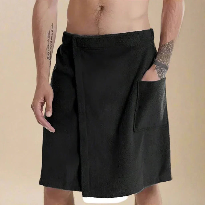 Tragbarer Bademantel – Weiches and vielseiges Badetuch mit Taschen für Sauna, Strand and Fitness