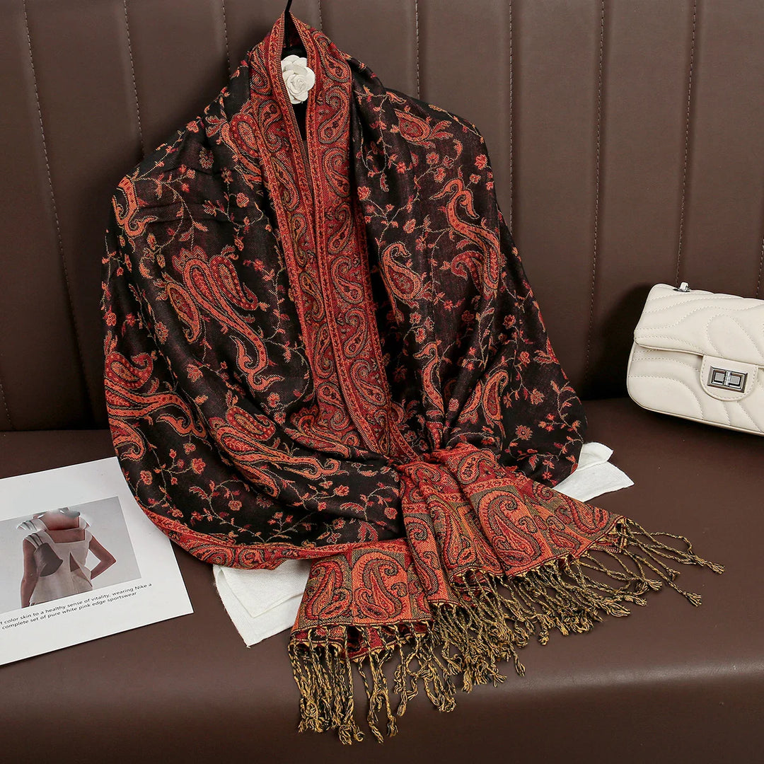 Skanto | Élégancea | Dame skjerf | Cashmere følelse | 70 × 190 cm | Luksus trykk & varm
