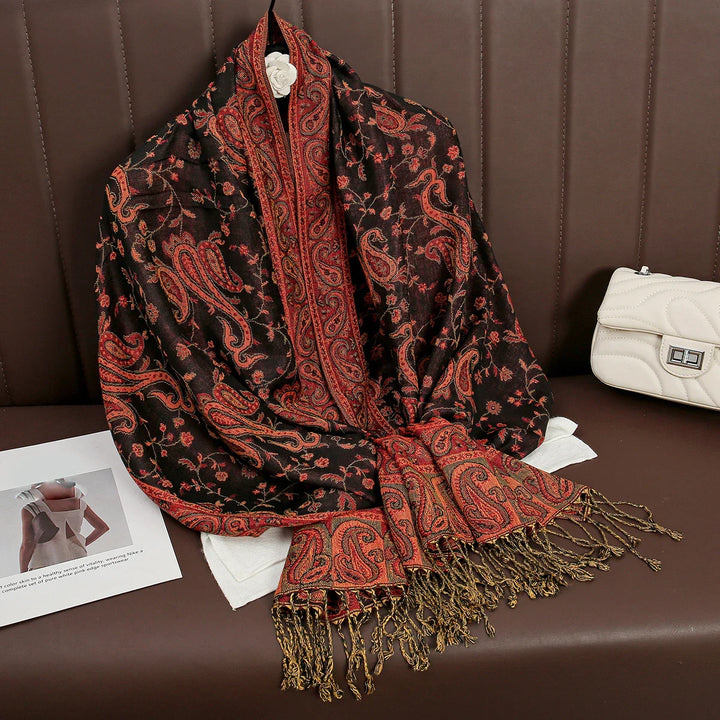 Skanto | Élégancea | Dame skjerf | Cashmere følelse | 70 × 190 cm | Luksus trykk & varm