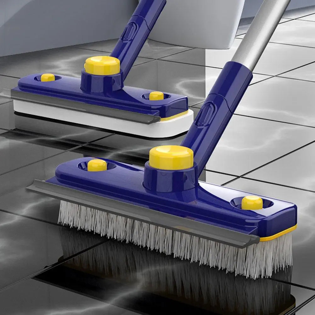 2-in-1 V-shaped Long Handle Floor Scrub Brush Edge Cleaner Brush | Skanto