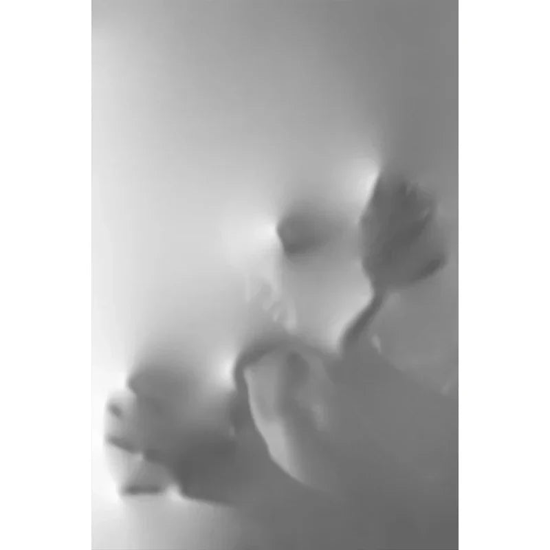 Modern Art Abstract Ghostly Figures on Wall Canvas Prints Black White Wall Art Posters Pictures for Living Room Bedroom Art Decor | Skanto