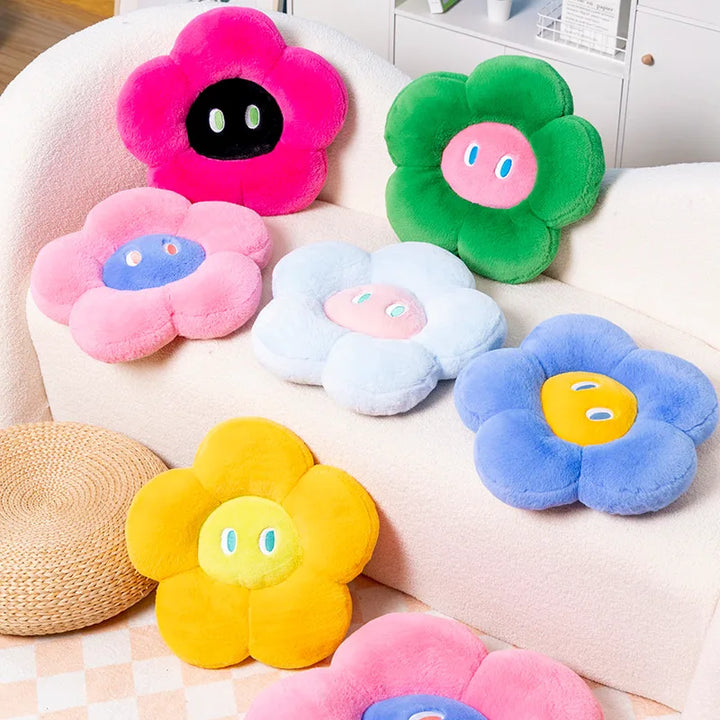 Fluffy Flower Cushion with Eyes | Skanto