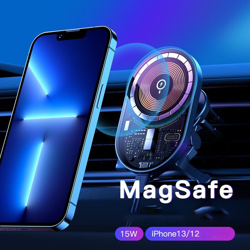 Skanto | Gjennomsiktig Bil Trådløs Magnetisk Telefonlader