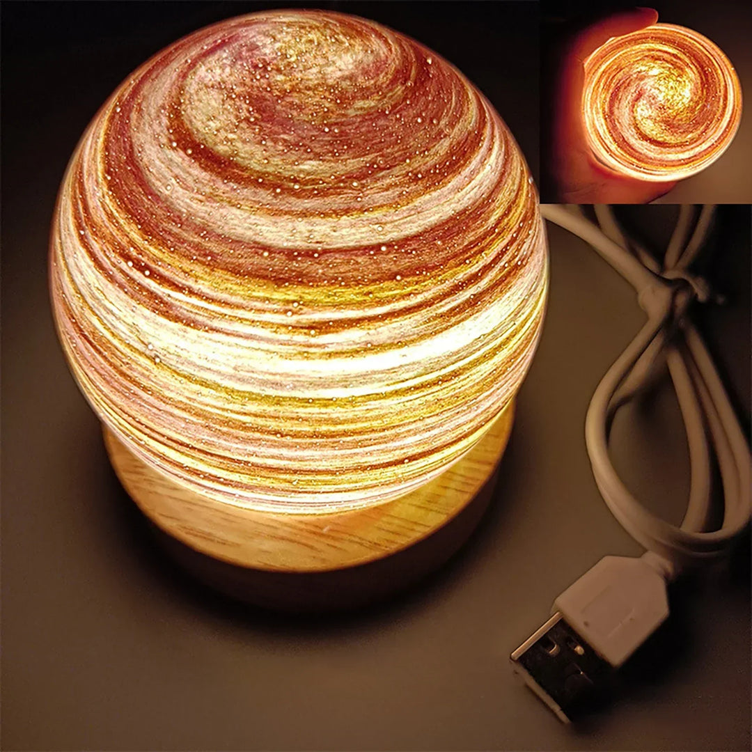 KosmosGlow - 3D Krystallplaneter Nattlampe | Skanto