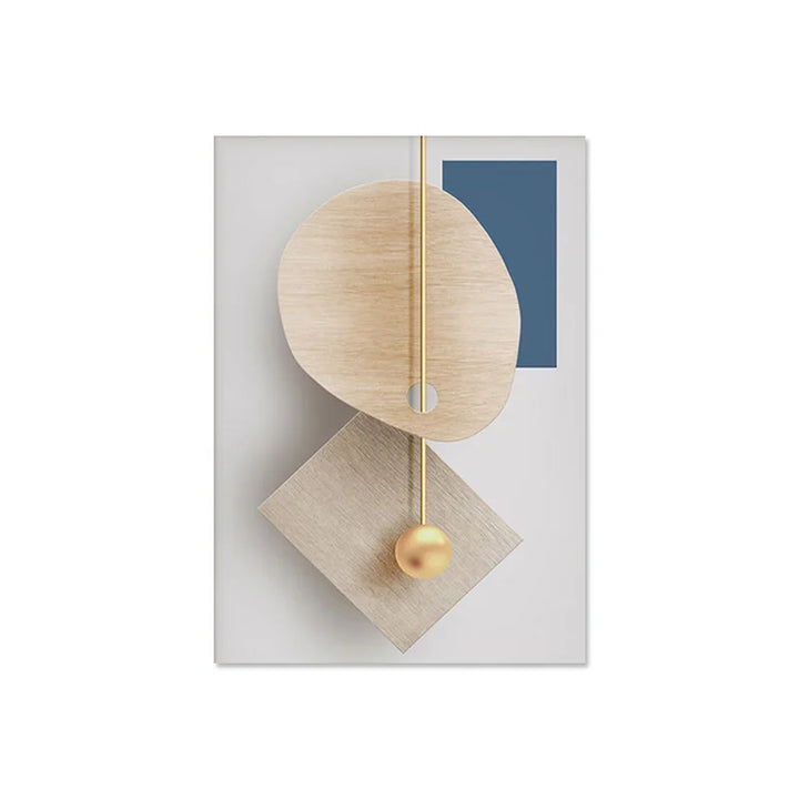 Modern Aesthetic Abstract Geometry Wall Art Fine Art Canvas Prints Posters Pictures For Modern Apartment Living Room Light Luxury Home Decor | Skanto