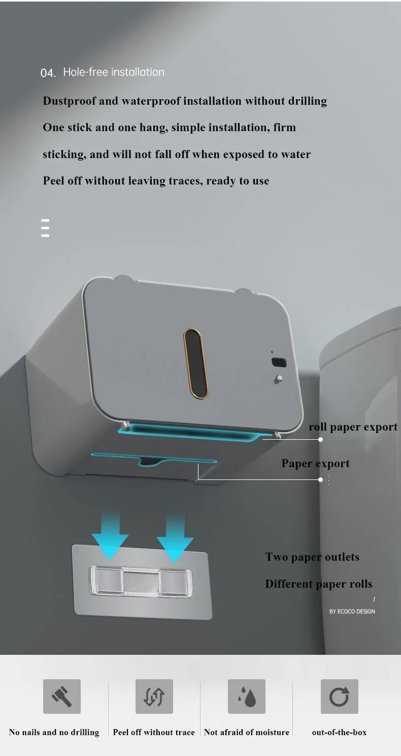 Skanto | Veggmontert Smart Automatisk Papirvevdispenser