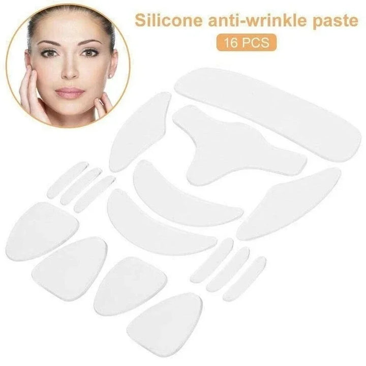Skanto | Gjenbrukbar Anti Rynke Silikon Klistremerke 16 Pcs