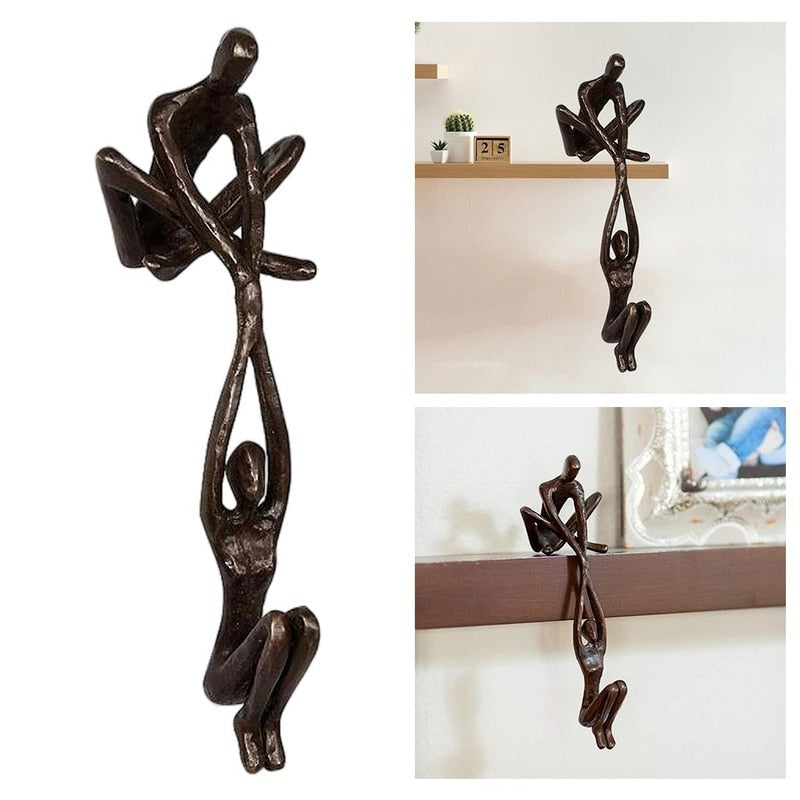 Verbindo Dekorativ Figur Polystone Svart Modern Skulptur 20 cm | Skanto