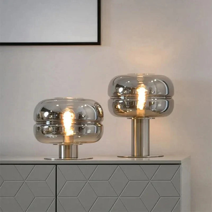 Skanto | Skandinavisk Glass Bordlampe – AuroraForm E27