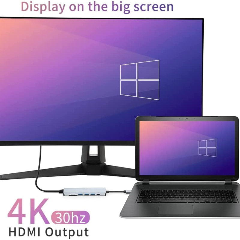 Norvo | Thunderbolt 3 USB-C Hub med HDMI, PD, SD/TF for MacBook Air M1 og iPad Pro