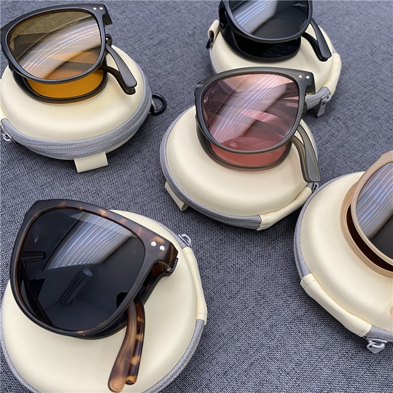 Skanto | Anti-UV Sammenleggbar Motefleks Klare Syn Sunglasses
