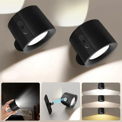 Skanto | LED Vegglampe - Oppladbar, Magnetisk & Dobbelt-Sidig Belysning for Innendørs Bruk