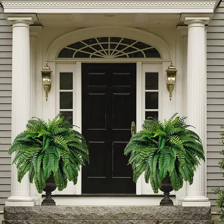 Skanto | UV-Resistant Livlike Boston Fern for Utendørs- og Innendørsdekor