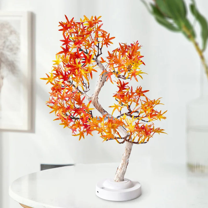 LED Maple Leaf Bonsai Tree Night Light – Dekorativ Bordlampe for Stue og Soverom | Skanto