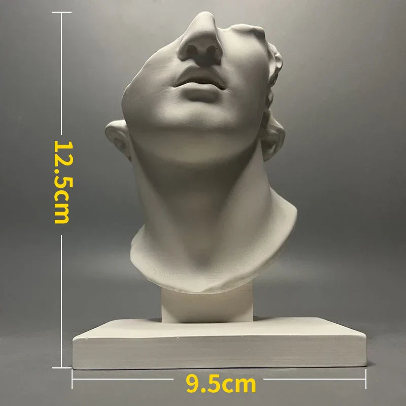 Norvo | Nordisk INS Stil Karakter Gips Statue DIY Malt Skisse Fotografi Rekvisitter Bord Dekorasjoner Hjem Kunst Gips Dekorasjon