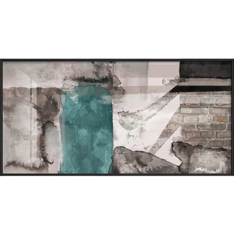 Urban Abstract Grey Green Large Size Wall Art Fine Art Canvas Print Picture For City Apartment Living Room Dining Room Home & Office Decor | Skanto