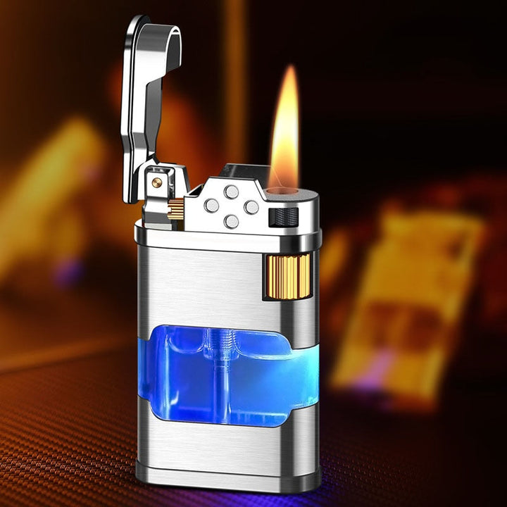 Blå Flamme Metall Vindproof Gass Lighter | Skanto