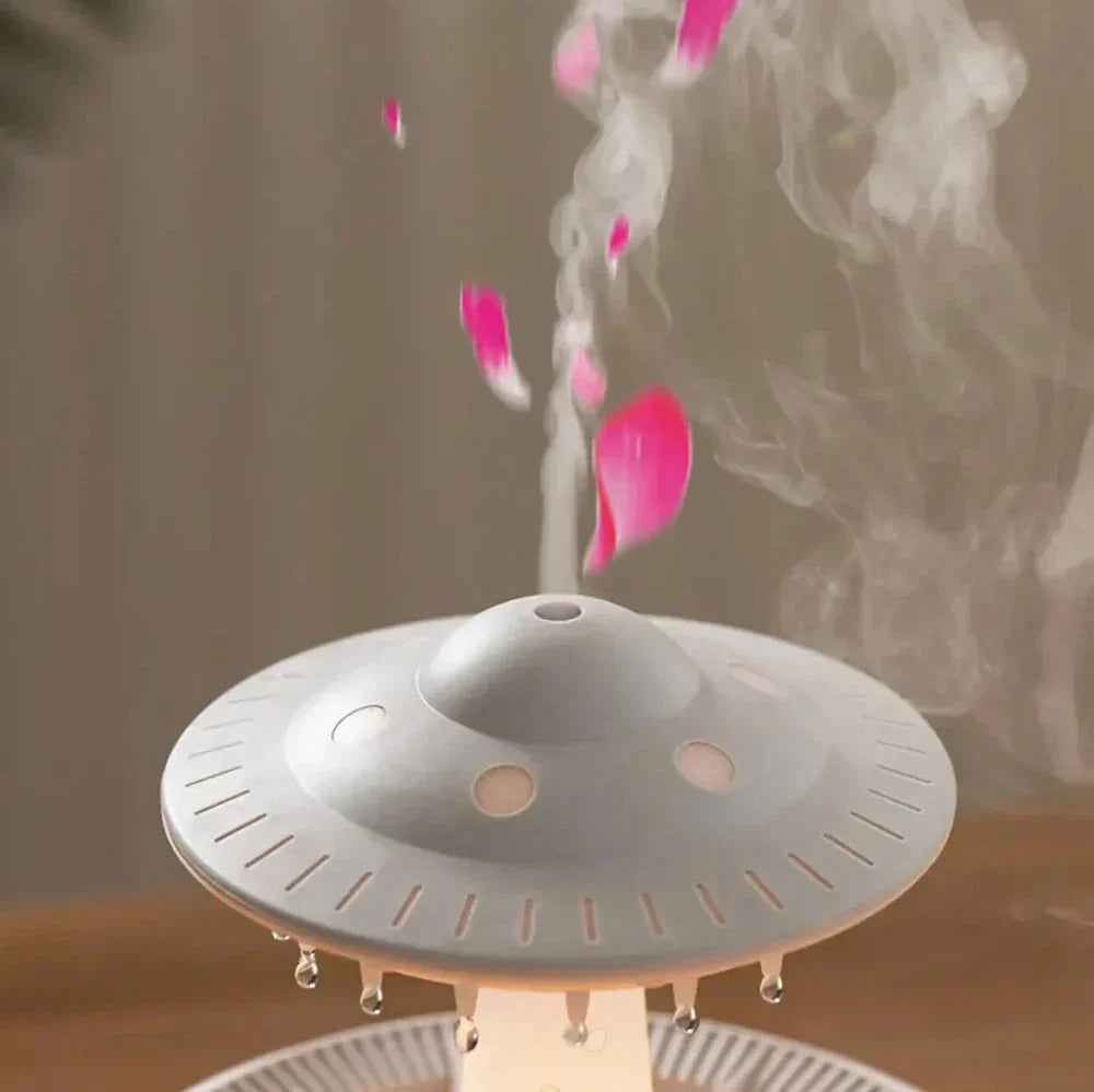 Skanto | UFO Luftfukter | Ultralyd Aromaterapi Diffuser med Fjernkontroll - Grosven