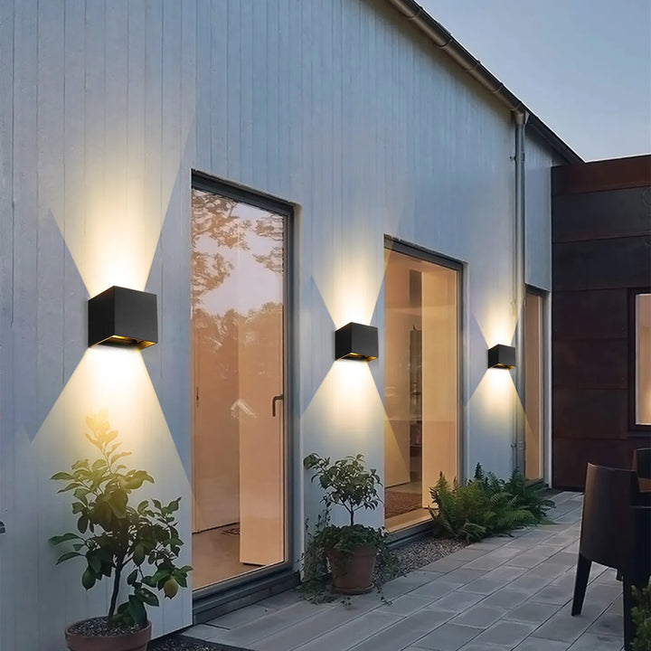 Moderne LED vegglampe i kube design, minimalistisk vegglampe for gang og stue | Skanto