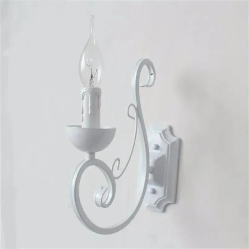 LuminousEra - Hvit Vegglampe med E14 Stearinlys Skanto