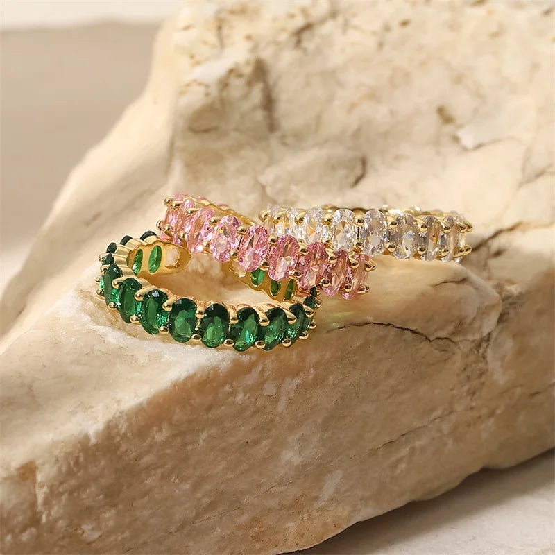Skanto | Delikat Ova Kuttdiamantprydet Ring