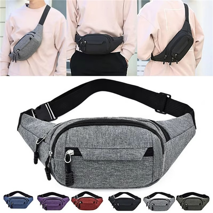 Skanto | Unisex Vanntett Lærveske for Midje og Crossbody for Friluftsliv