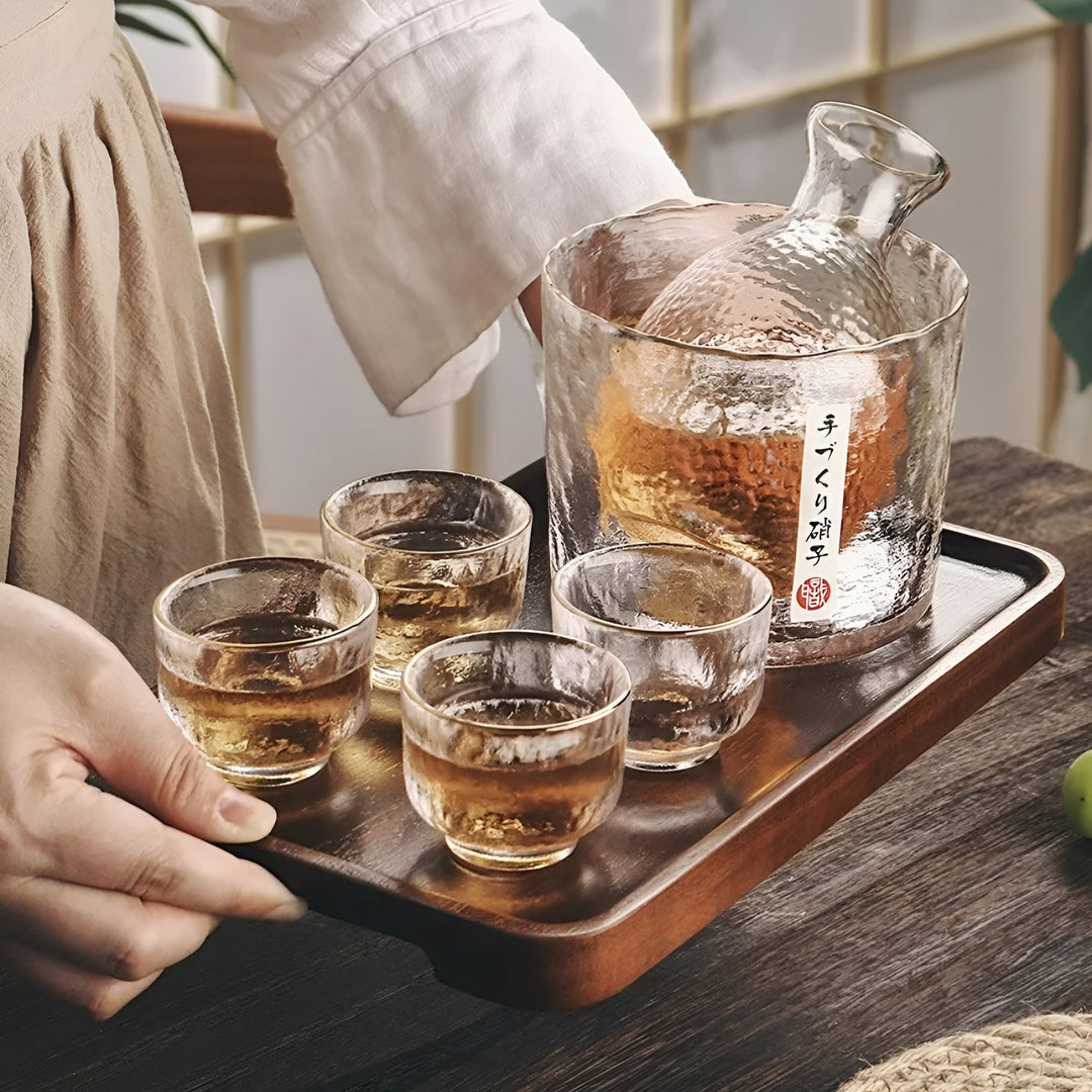 Japansk Glass Sett – Elegant Sake & Whisky Sett | Perfekt for Bar & Hjem | Skanto