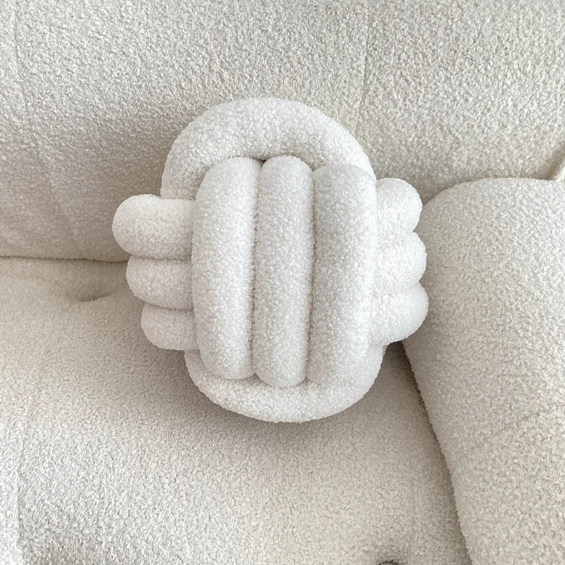 Nordic Bouclé Abstrakt Putefor – Minimalistisk Plysjpute | Skanto