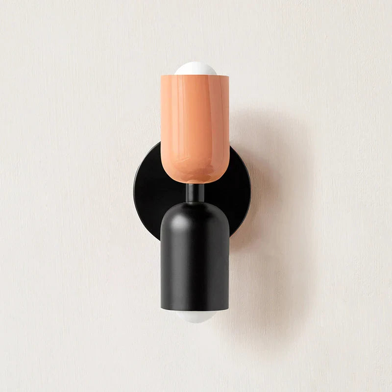 Skanto | Dobbel Hode Vegglampe Svart Base