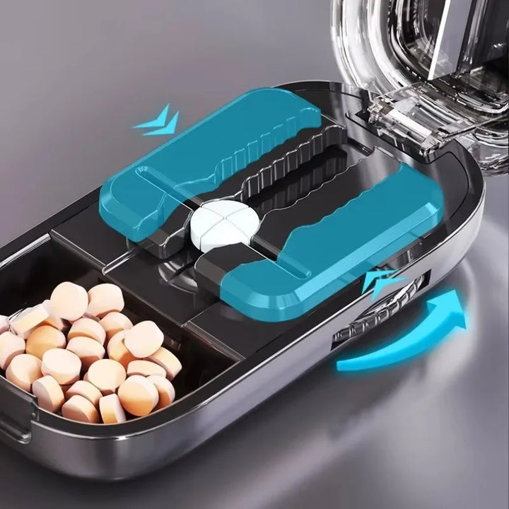 Pocket Size Dustproof Pill Cutter Organizer | Skanto