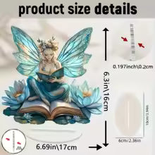Skanto | Celestia Akryl Borddekorasjon Engel | Eventyr Stativ | 18 cm | Gave & Foto Rekvisitt
