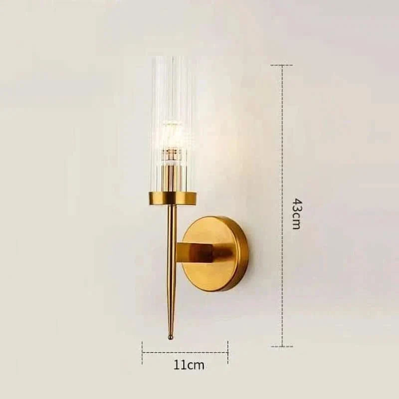 Skanto | Vegglampe i rustfritt stål med glasskjerm