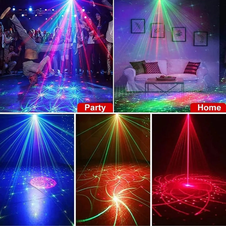 Skanto | RGB Disco Lys Scene DJ Fest Laser Projektor - Strobelys Klubb Hjem Ferie Dekorasjon Lampe for Feststemning