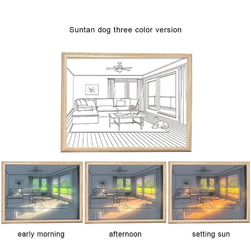 Norvo | 2D Maleri Kunst Lumina Kreativ LED Lampe