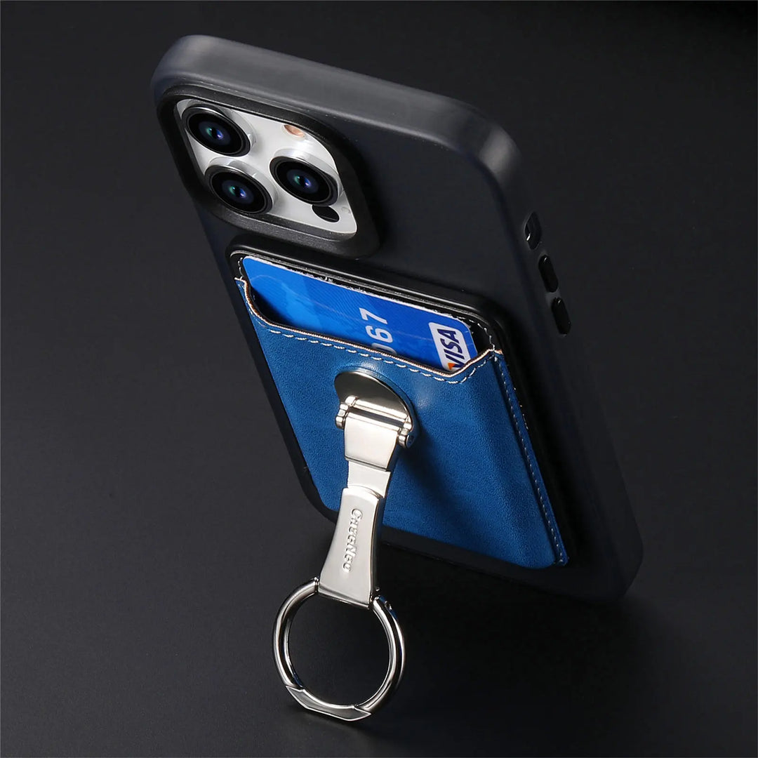 Skanto | Lær Magsafe Telefon Lommebok Holder