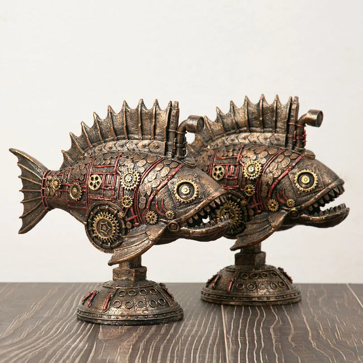 Skanto | Steampunk Mekanisk Blackfish Figurine
