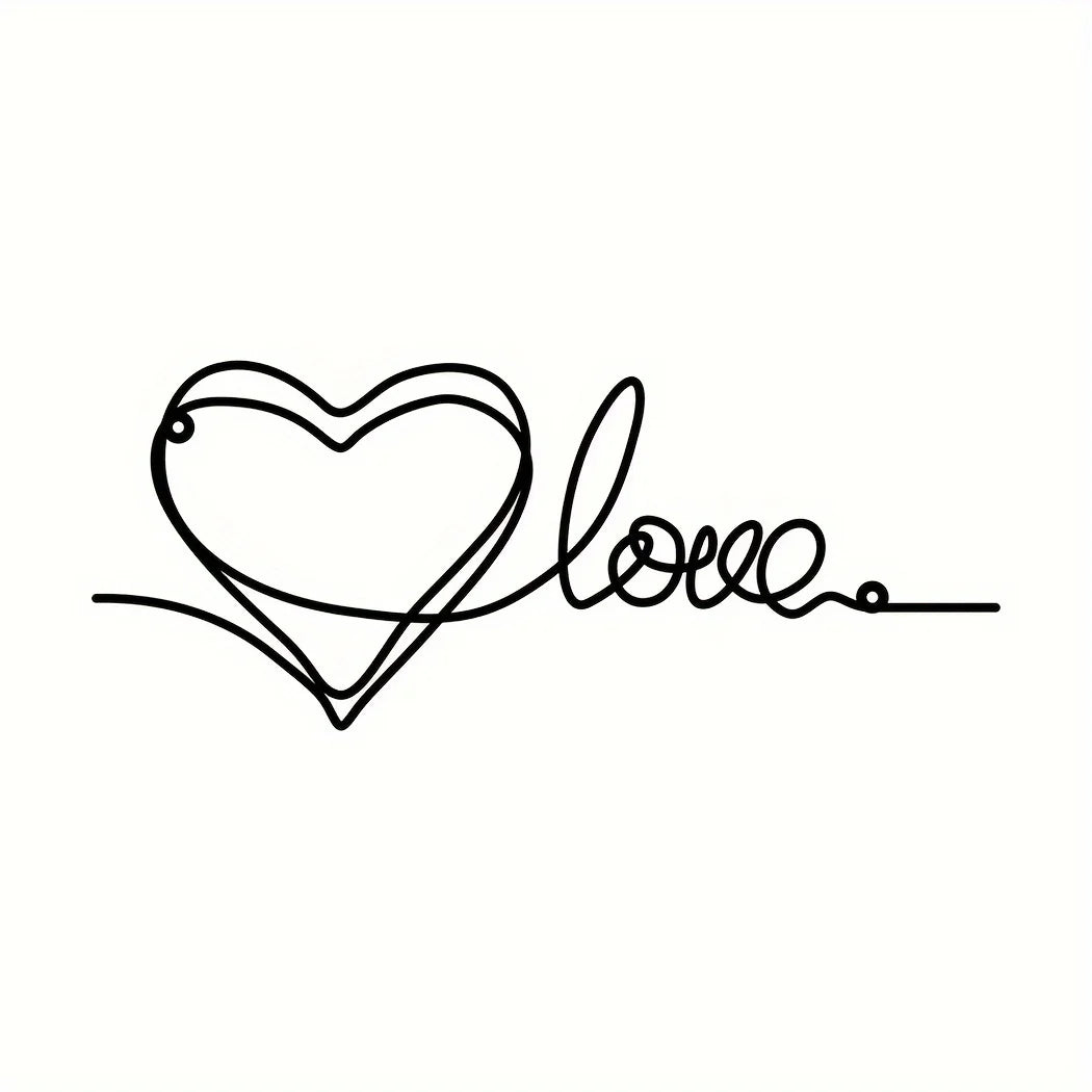 Metal Love Heart 3D Wall Decor for Bedroom Living Room Cute Modern Home Art Decor | Skanto