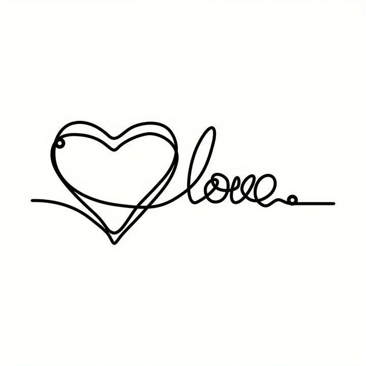 Metal Love Heart 3D Wall Decor for Bedroom Living Room Cute Modern Home Art Decor | Skanto
