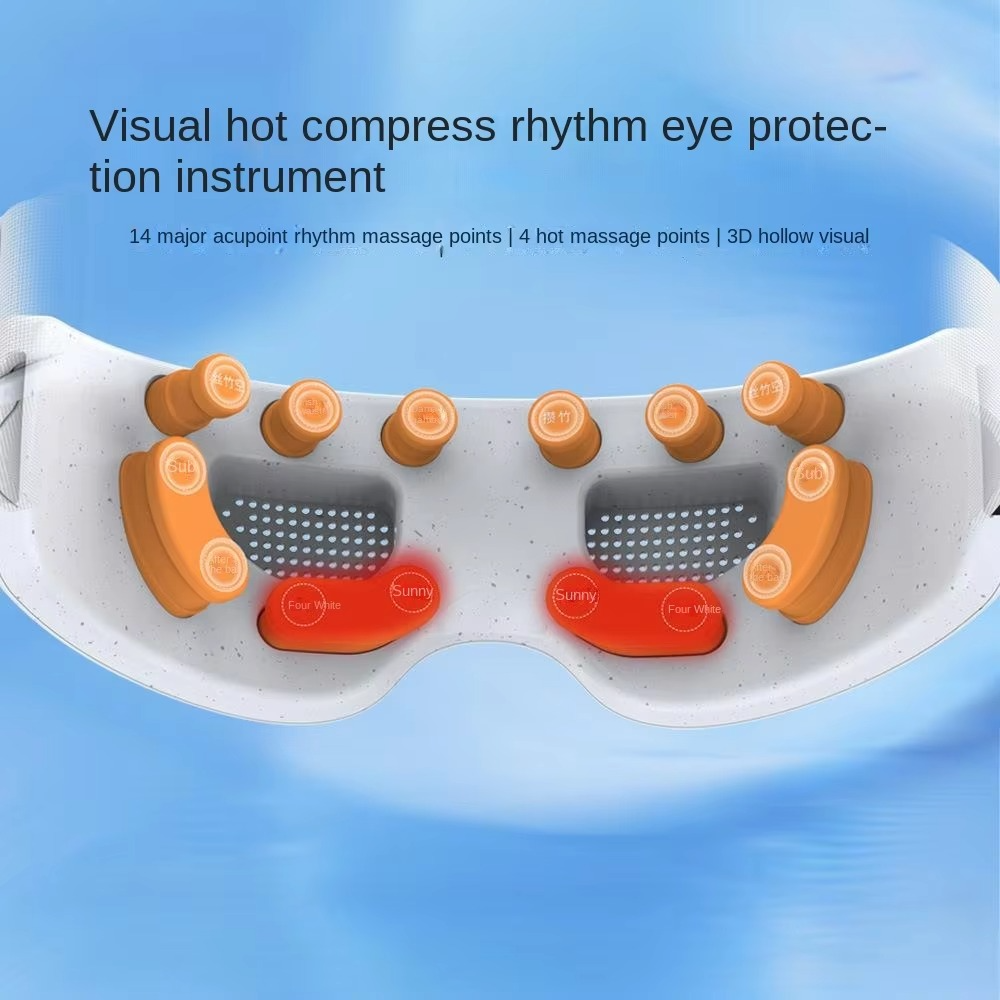 Skanto | Oppladbar Øyemaske med Varmebehandling Vibrasjon og Bluetooth Musikk