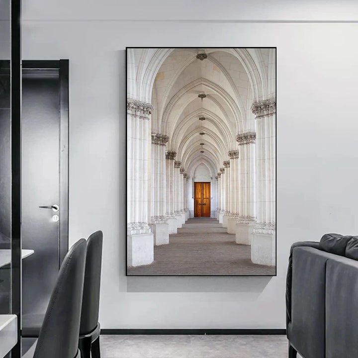 Minimalist Abstract Architectural Wall Art Fine Art Canvas Prints Posters Pictures For Modern Apartment Living Room Home Office Decor | Skanto