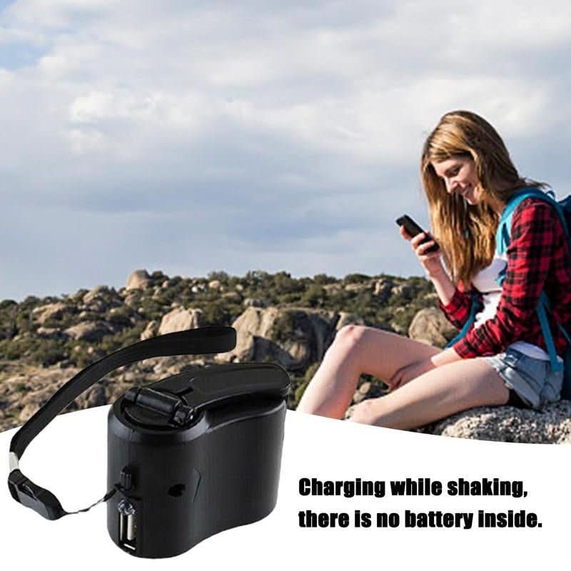 Skanto | Portable håndsveiv nød-lader med USB & LED