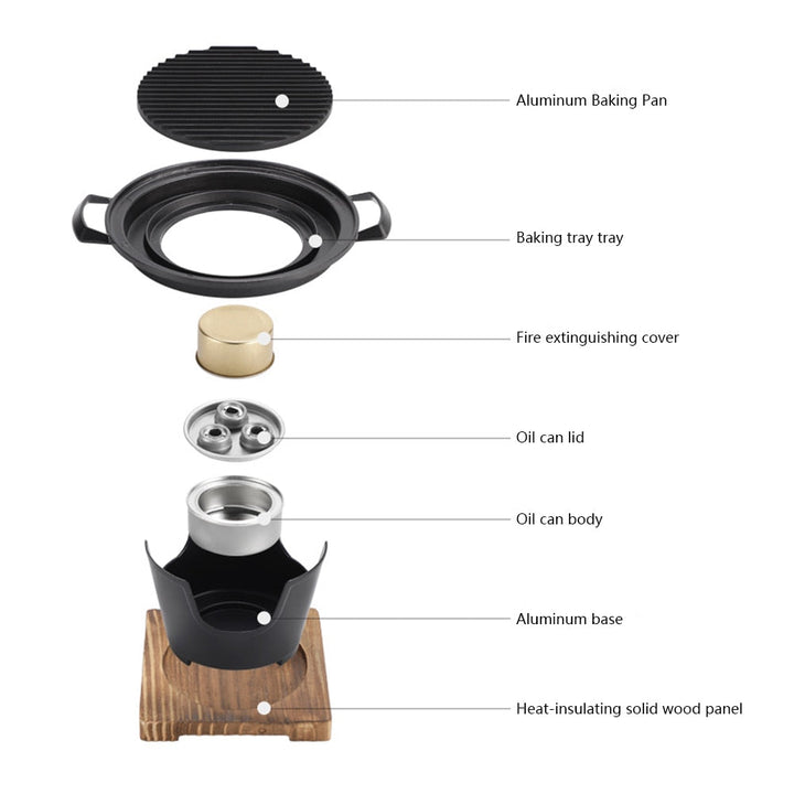 Skanto | Mini BBQ Non-Stick Japansk Grill