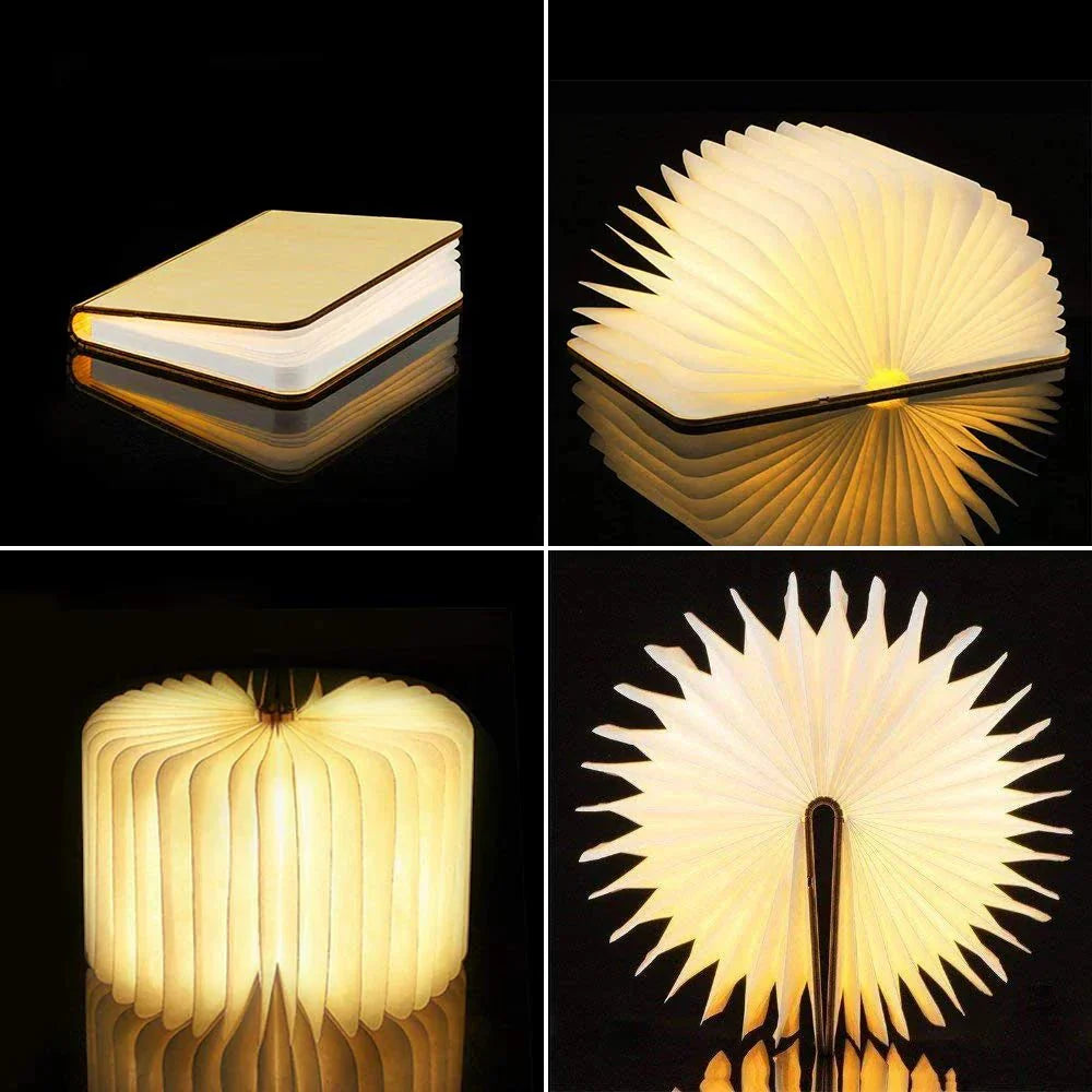 Skanto | BookGlow - Sammenleggbar LED-lampe - Bærbar og oppladbar - Lys opp nettene dine!