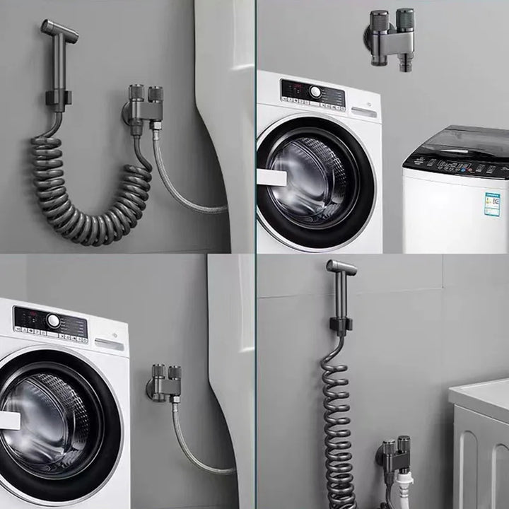 Dual Flow Pro – 2-i-1 Vegghane for toalett og vaskemaskin Skanto