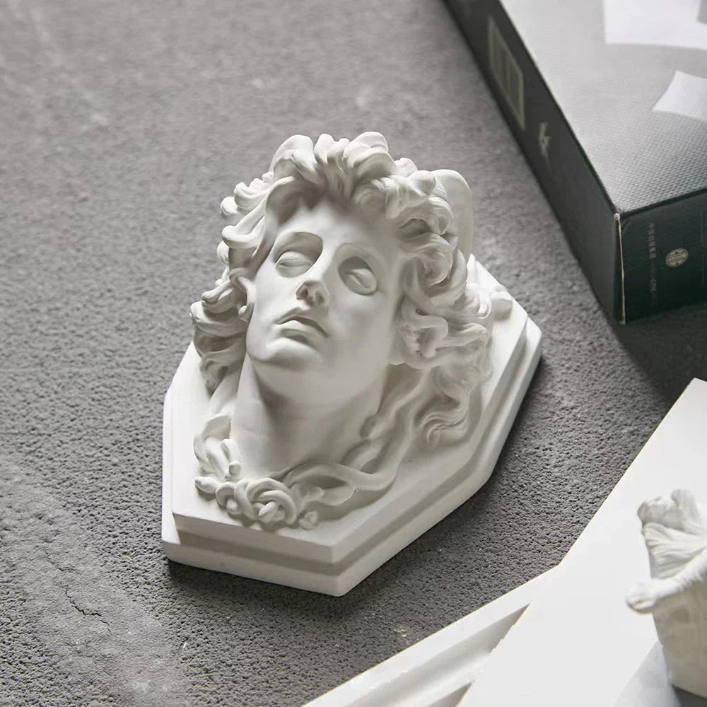 Norvo | Nordisk INS Stil Karakter Gips Statue DIY Malt Skisse Fotografi Rekvisitter Bord Dekorasjoner Hjem Kunst Gips Dekorasjon