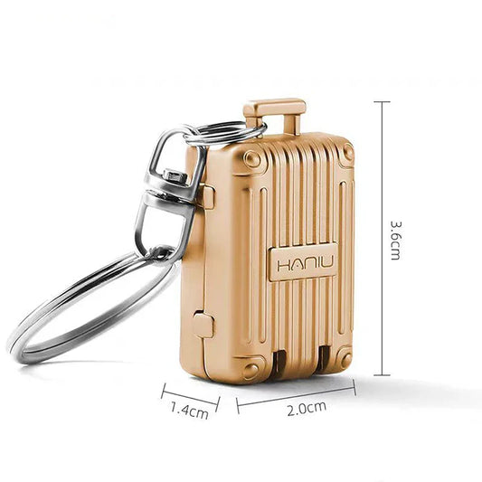 Norvo | Eksklusiv Sammenleggbar Neglesaks Nøkkelring - Rustfritt Stål Negleklipper, Rotasjon Manikyr Trimmer for Fot- og Fingernagler